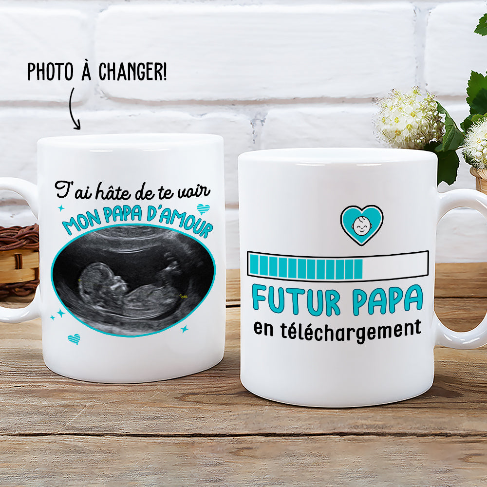 Mug Personnalisé - Futur Papa Ou Future Maman En Téléchargement