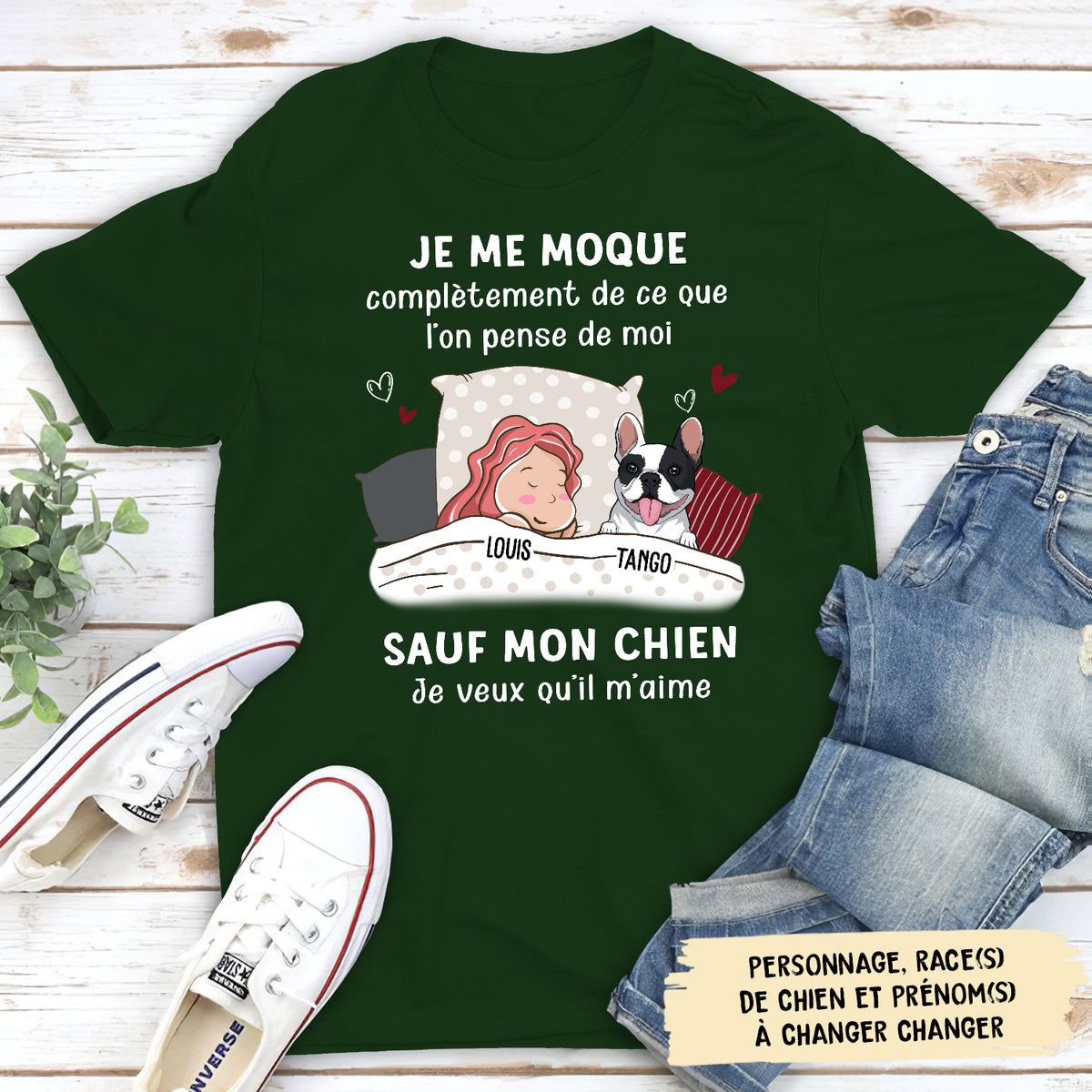 T-shirt Unisex Personnalisé - Je Veux Que Mon Chien M‘Aime