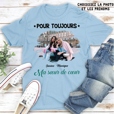 T-shirt Photo Personnalisé - Sœur De Cœur