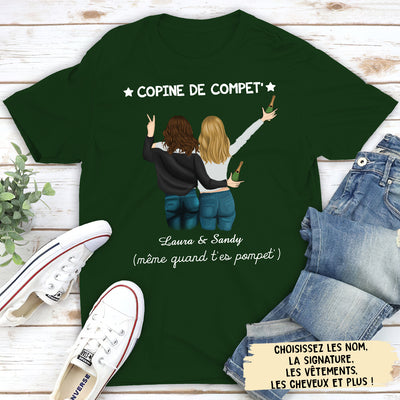 T-shirt Unisex Personnalisé - Copine De Compet‘