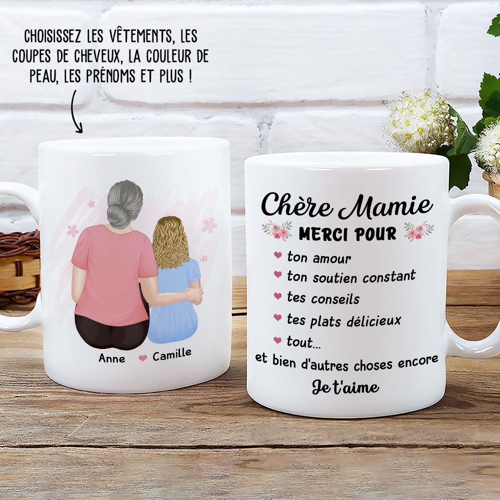 Mug Personnalisé - Mamie Merci Pour Tout