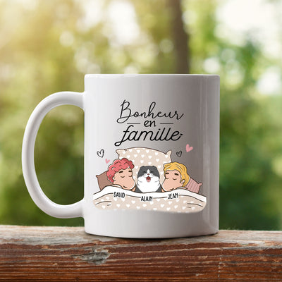 Mug Personnalisé - Bonheur En Famille - Version De Chat