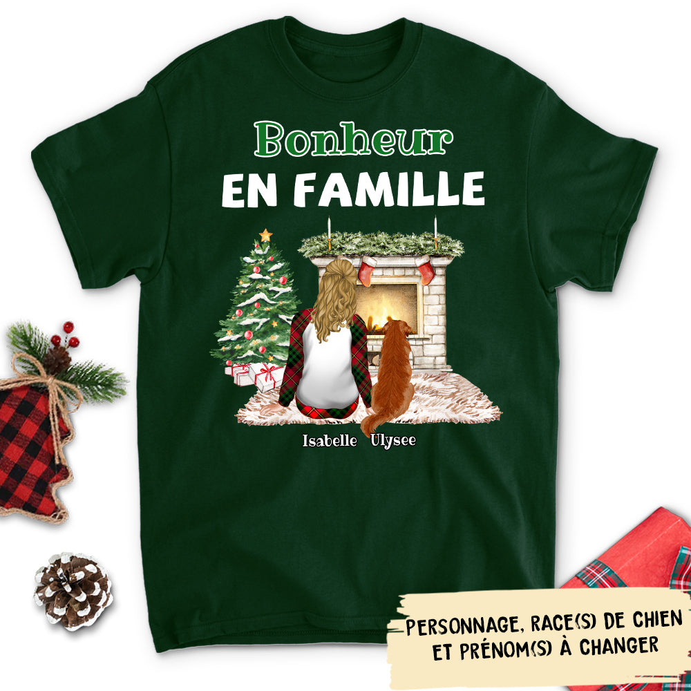 T-shirt Unisex Personnalisé - Bonheur En Famille