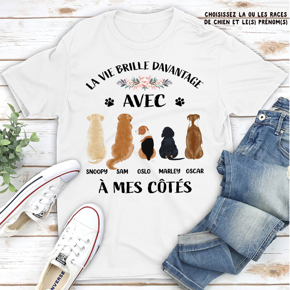 T-shirt Unisex Personnalisé - La Vie Brille D‘Avantage - Version 2