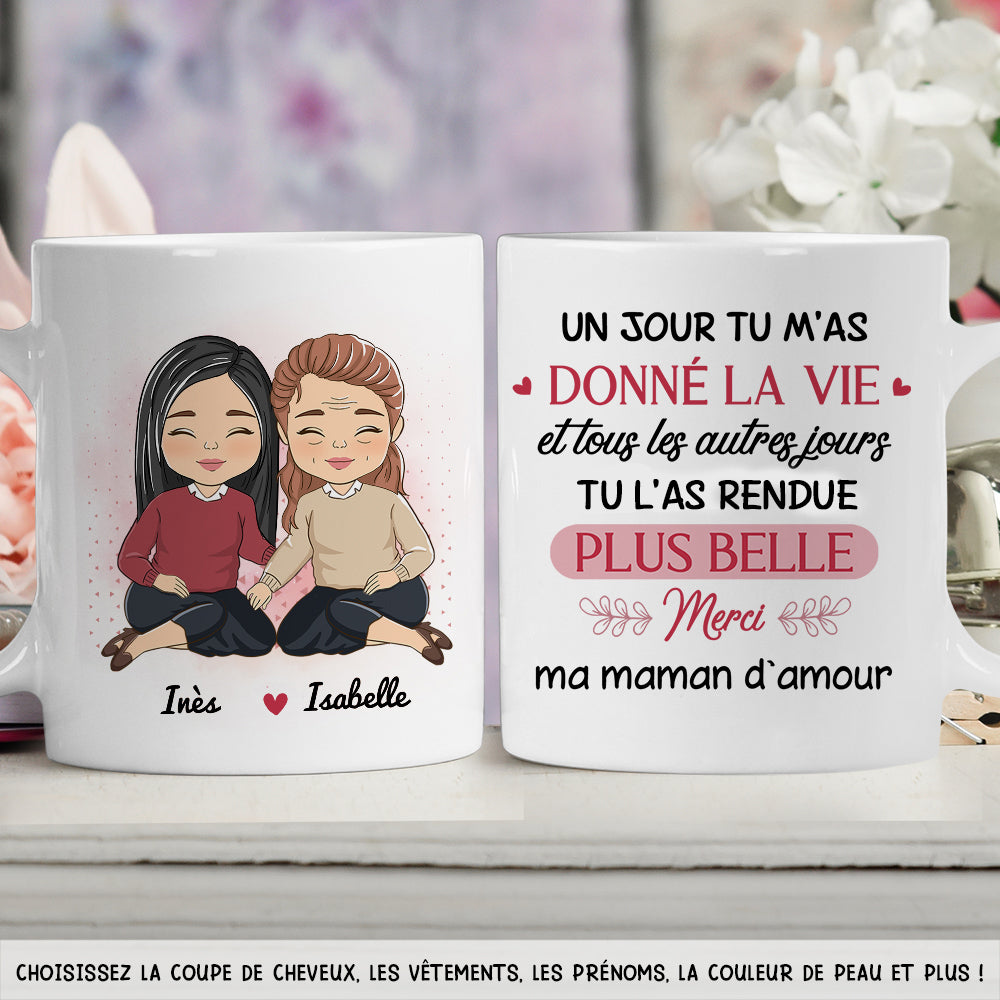 Mug Personnalisé - Un Jour Tu M‘as Donné La Vie