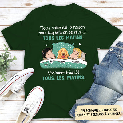 T-shirt Unisex Personnalisé - On Se Réveille Très Tôt Chaque Matin