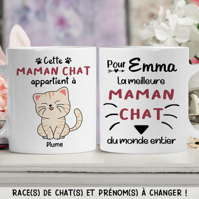 Mug Personnalisé - Cette Maman Chat Appartient À