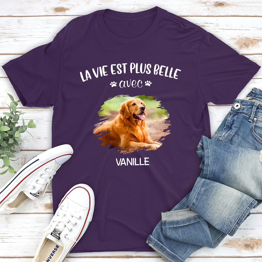 T-shirt Photo Personnalisé - La Vie Est Plus Belle
