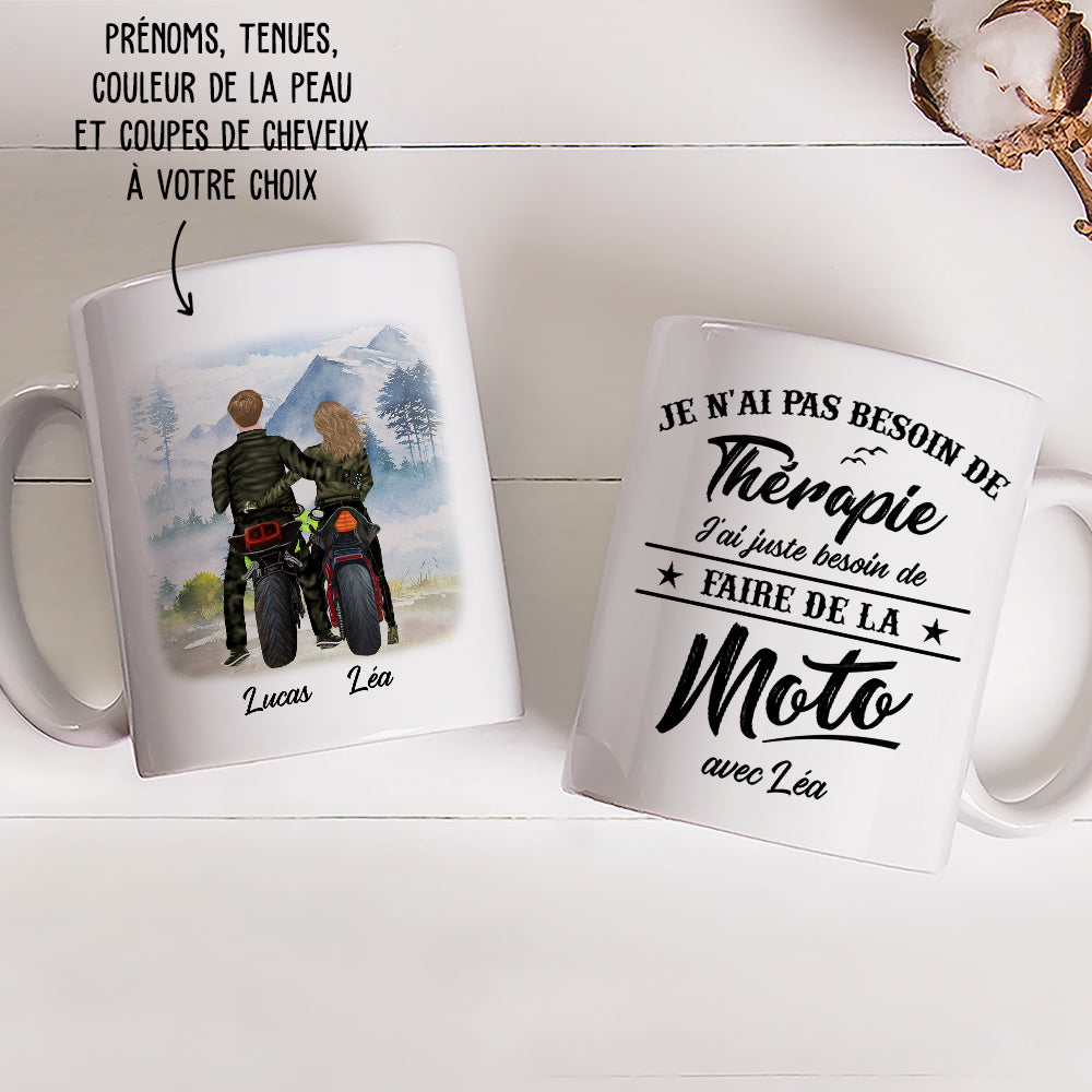 Mug Personnalisé - J'Ai Juste Besoin De Faire La Moto Avec, Cadeau Couple  Personnalisé, Mug Couple - TESCADEAUX