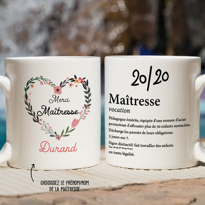 Mug Personnalisé - 20 Sur 20 Pour Ma Maîtresse