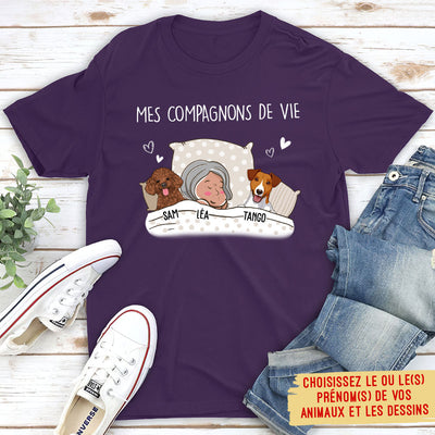 T-shirt Unisex Personnalisé - Mes Compagnons De Vie Version 2