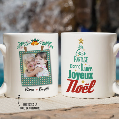 Mug Photo Personnalisé - Joyeux Noël