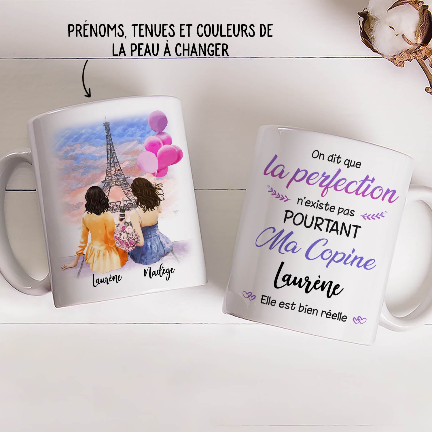 Mug Personnalisé - Le Mug De Super Copine/ Collègue/ Binôme - TESCADEAUX