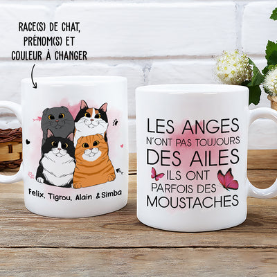 Mug Personnalisé - Les Anges Ont Parfois Des Moustaches