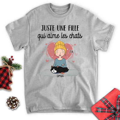 T-shirt Unisex Personnalisé - Juste Une Femme Qui Aime Les Chats