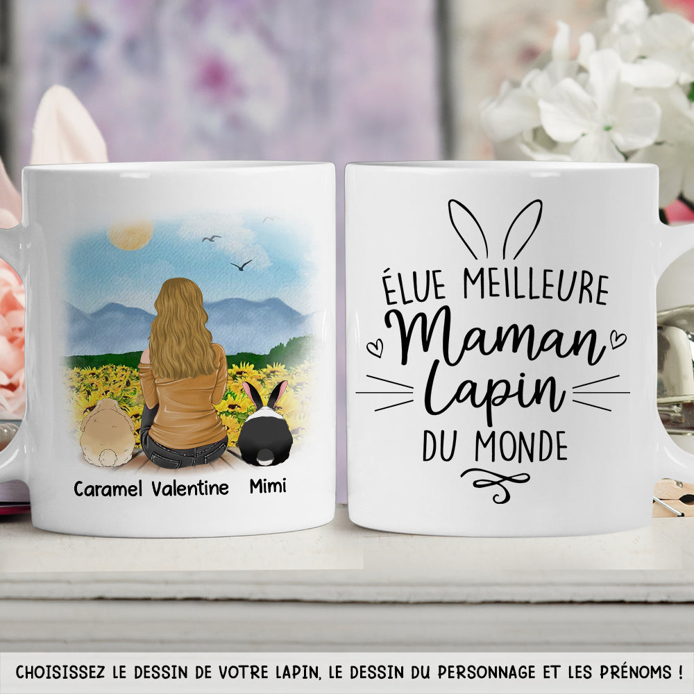 Mug Personnalisé - Élue Meilleure Maman Lapin