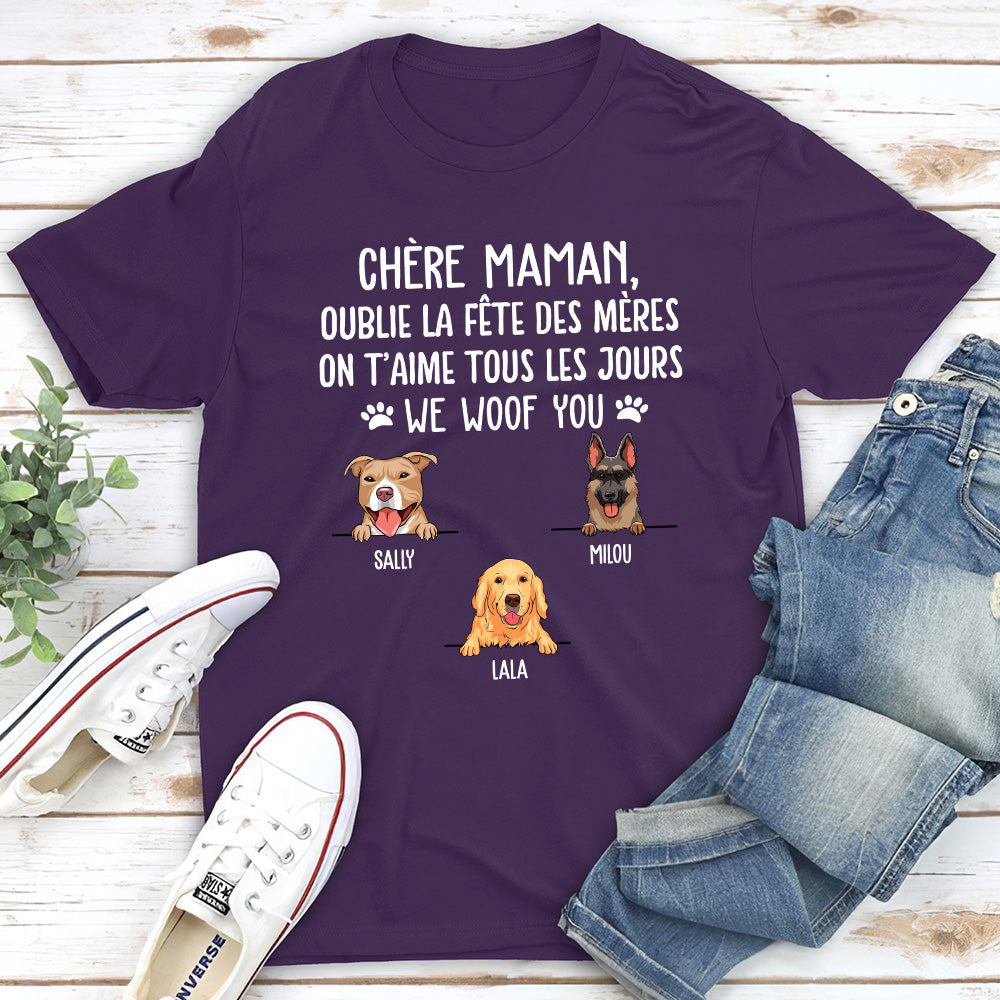 T-Shirt Unisex Personnalisé - Je T‘aime Tous Les Jours Maman