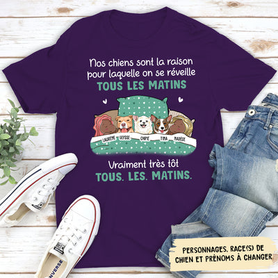 T-shirt Unisex Personnalisé - On Se Réveille Très Tôt Chaque Matin