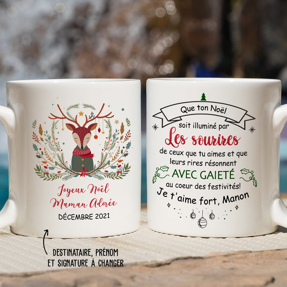 Mug Personnalisé - Noël Illuminé Par Les Sourires