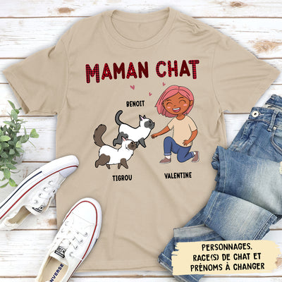 T-shirt Unisex Personnalisé - Maman Chat