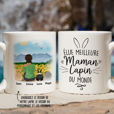 Mug Personnalisé - Élue Meilleure Maman Lapin