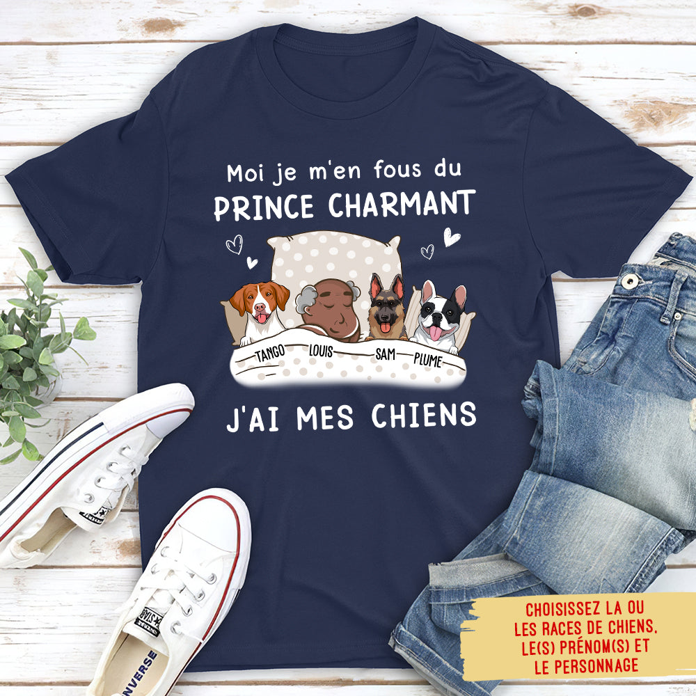 T-shirt Unisex Personnalisé - Le Prince Charmant C‘Est Mon Chien