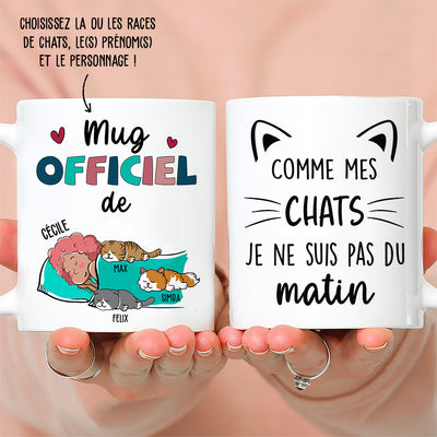 Mug Personnalisé - Comme Mon Chat Pas Du Matin