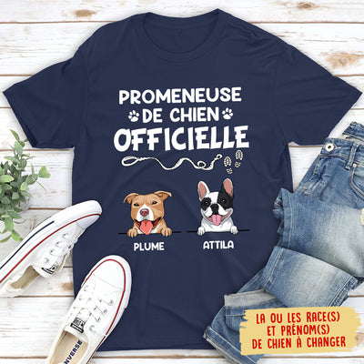 T-shirt Unisex Personnalisé - Promeneur De Chien Officiel
