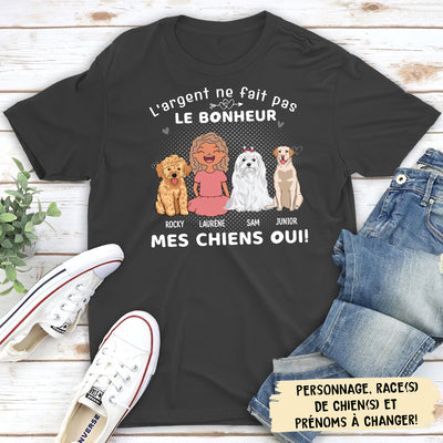 T-shirt Unisex Personnalisé - L‘Argent Ne Fait Pas Le Bonheur