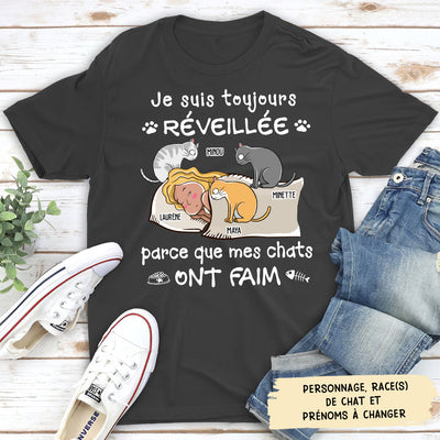 T-shirt Unisex Personnalisé - Mon Chat Avait Faim La Nuit