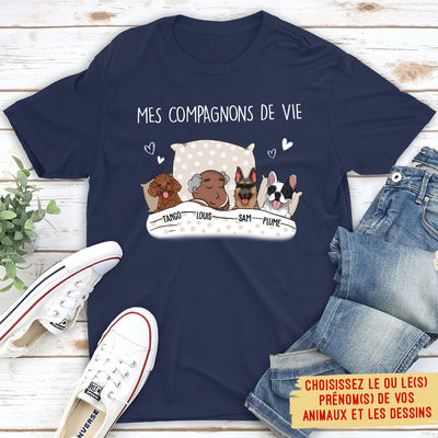 T-shirt Unisex Personnalisé - Mes Compagnons De Vie Version 2