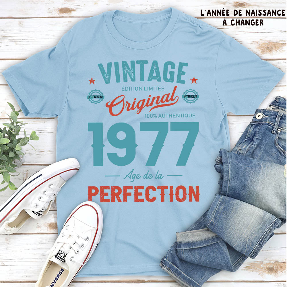 T-shirt Unisex Personnalisé - L‘Âge De Perfection