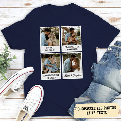 T-Shirt Personnalisé - Photos Polaroids
