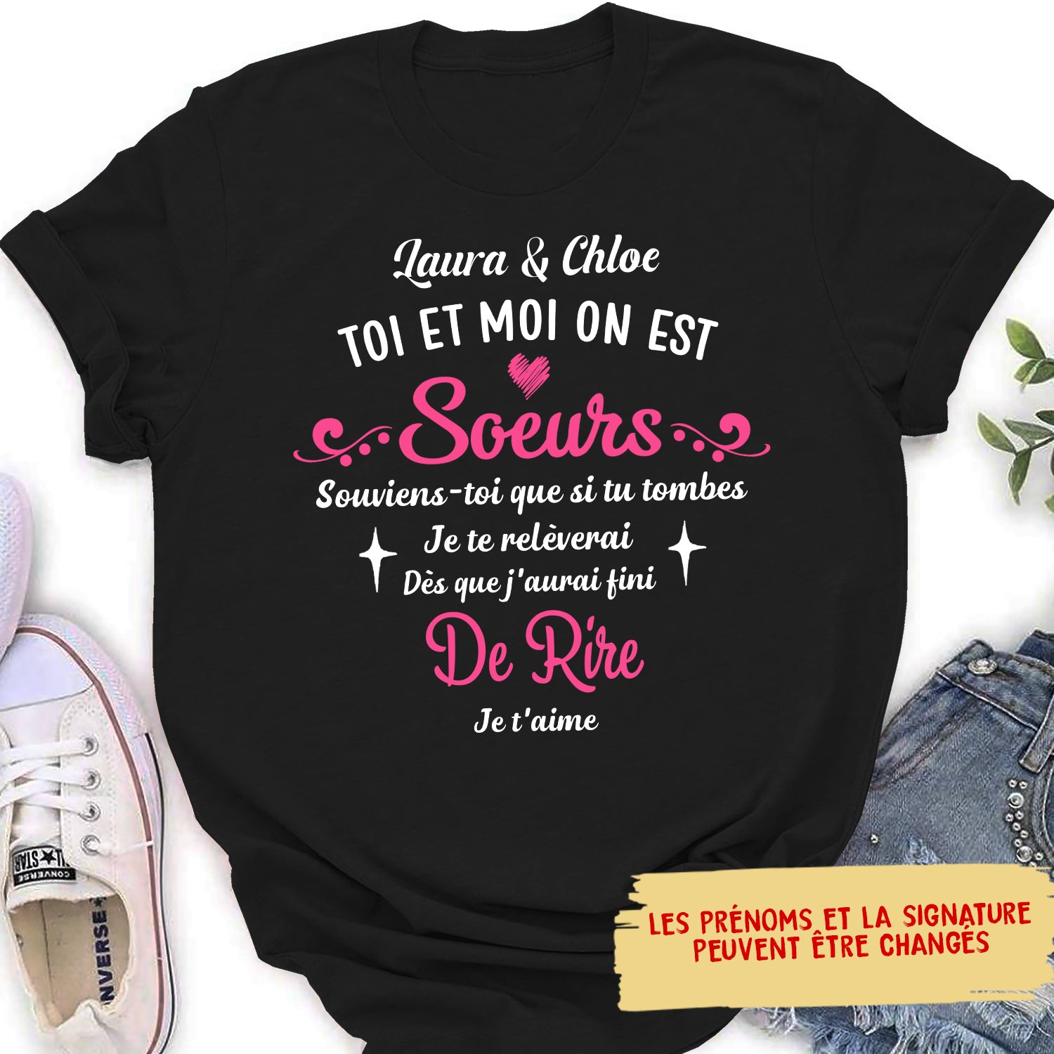 T-shirt Femme Personnalisé - Toi Et Moi - Sœurs