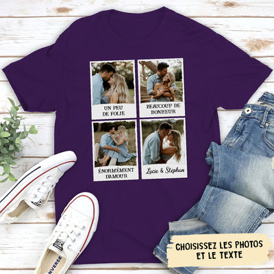 T-Shirt Personnalisé - Photos Polaroids