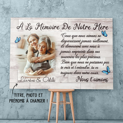 Toile Personnalisée - La Mémoire De Ma Maman