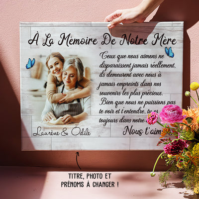 Toile Personnalisée - La Mémoire De Ma Maman