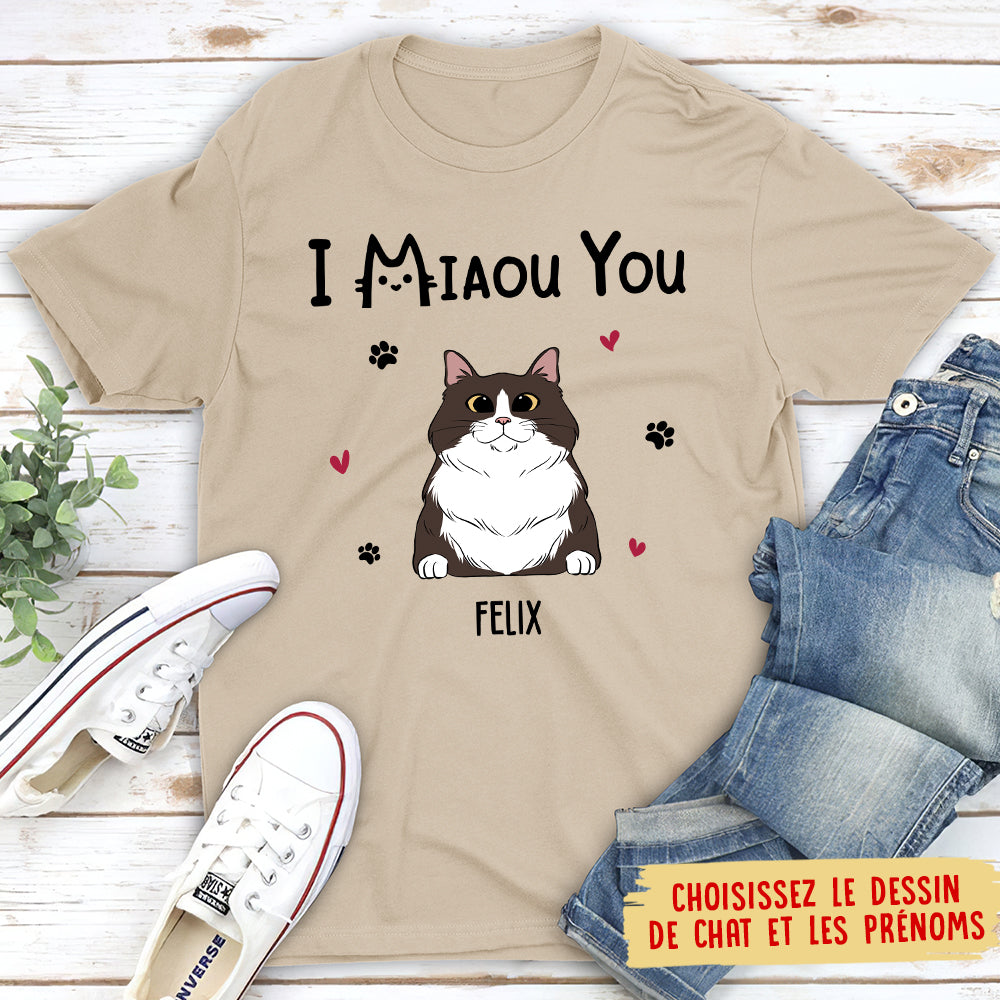 T-shirt Unisex Personnalisé - I Miaou You