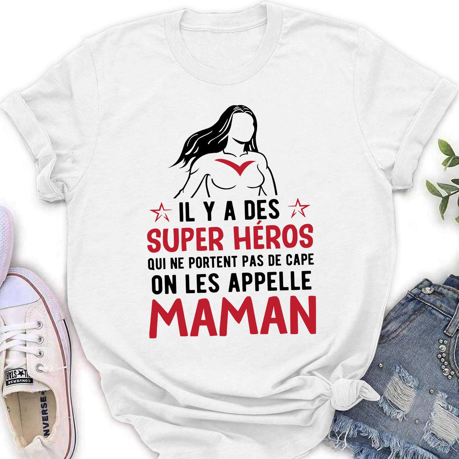 T-Shirt homme Famille super-héros personnalisé