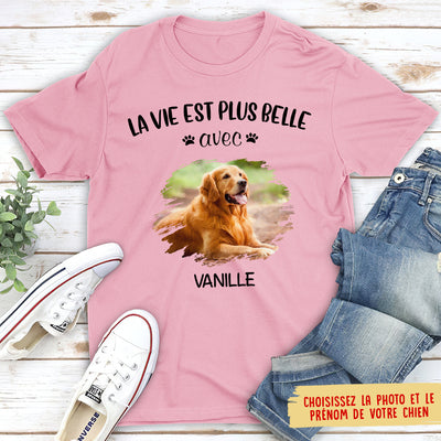 T-shirt Photo Personnalisé - La Vie Est Plus Belle