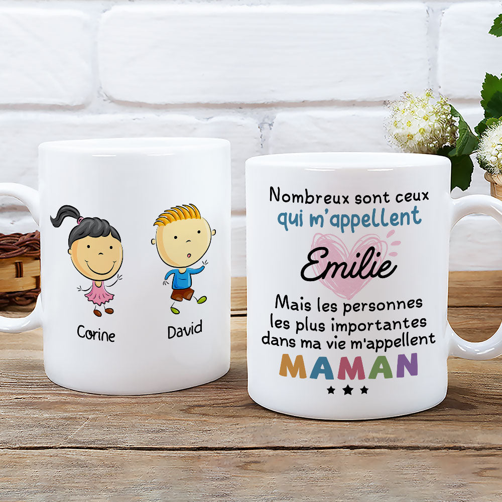 Mug Personnalisé - Les Plus Importants M‘Appellent Maman