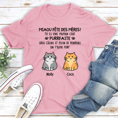 T-shirt Unisex Personnalisé - Miaou Fête Des Mères