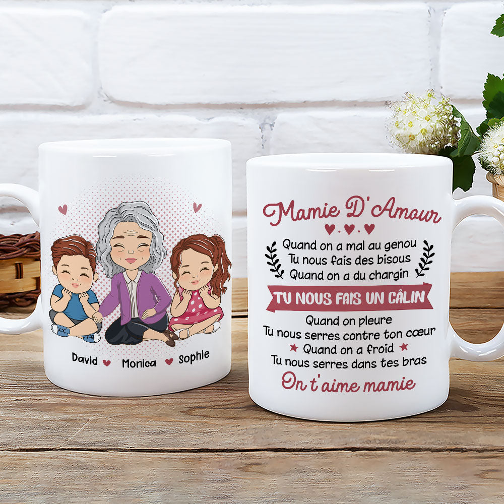Mug Personnalisé - Maman/Mamie Que J‘Aime Tendrement