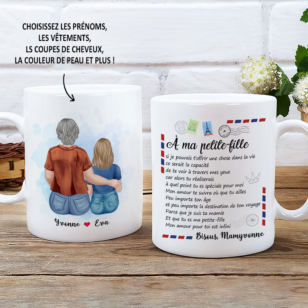 Mug Personnalisé - Lettre A Ma Petite-Fille