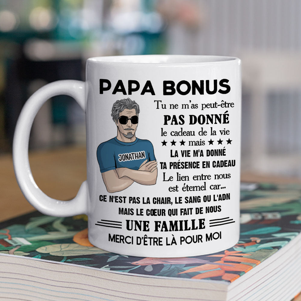 Mug Personnalisé - À Mon Papa Bonus, Le Lien Entre Nous Est Éternel