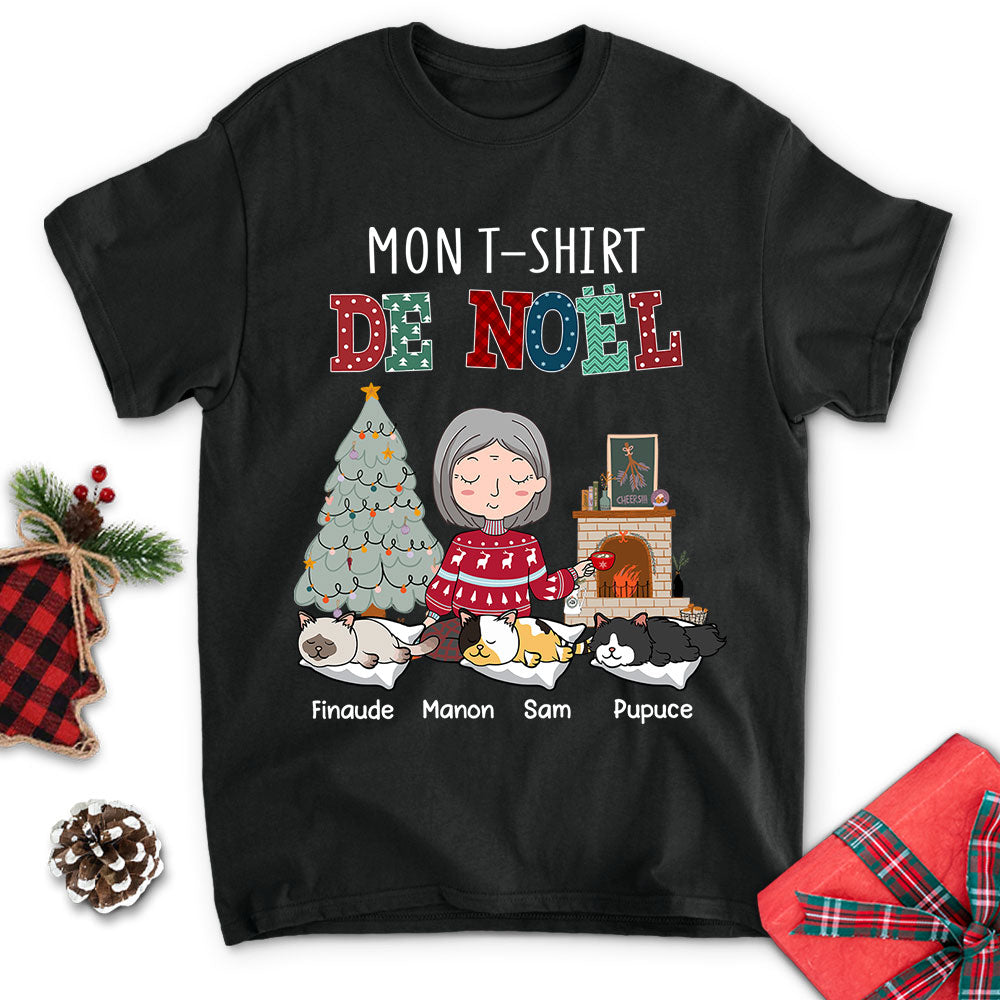 T-shirt Unisex Personnalisé - Joyeux Miaou Noël Version 2
