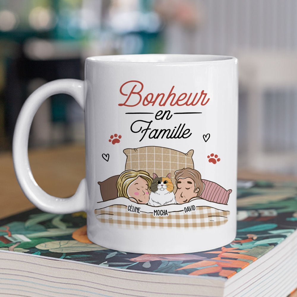 Mug Personnalisé - Bonheur En Famille (Chat)