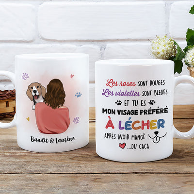 Mug Personnalisé - Les Roses Sont Rouges - Chien