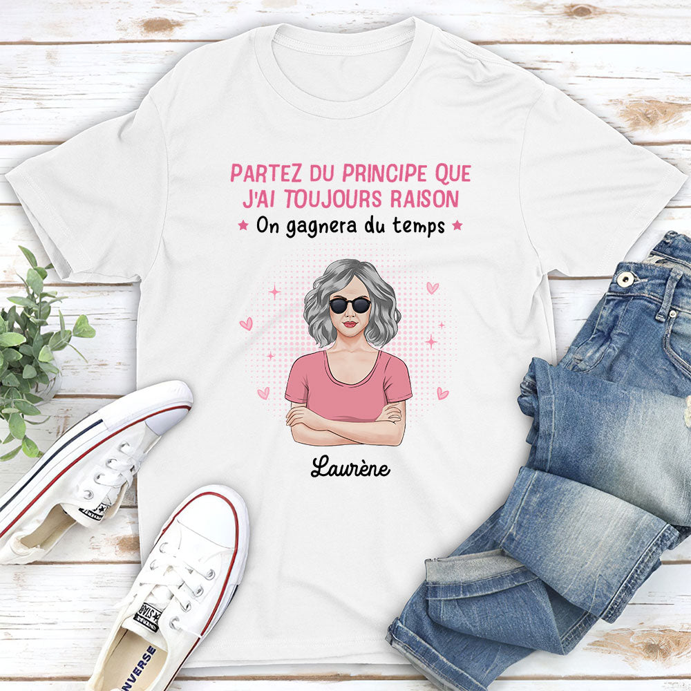 T-shirt Unisex Personnalisé - Maman A Toujours Raison