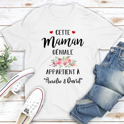 T-shirt Unisexe Personnalisé - Maman Géniale